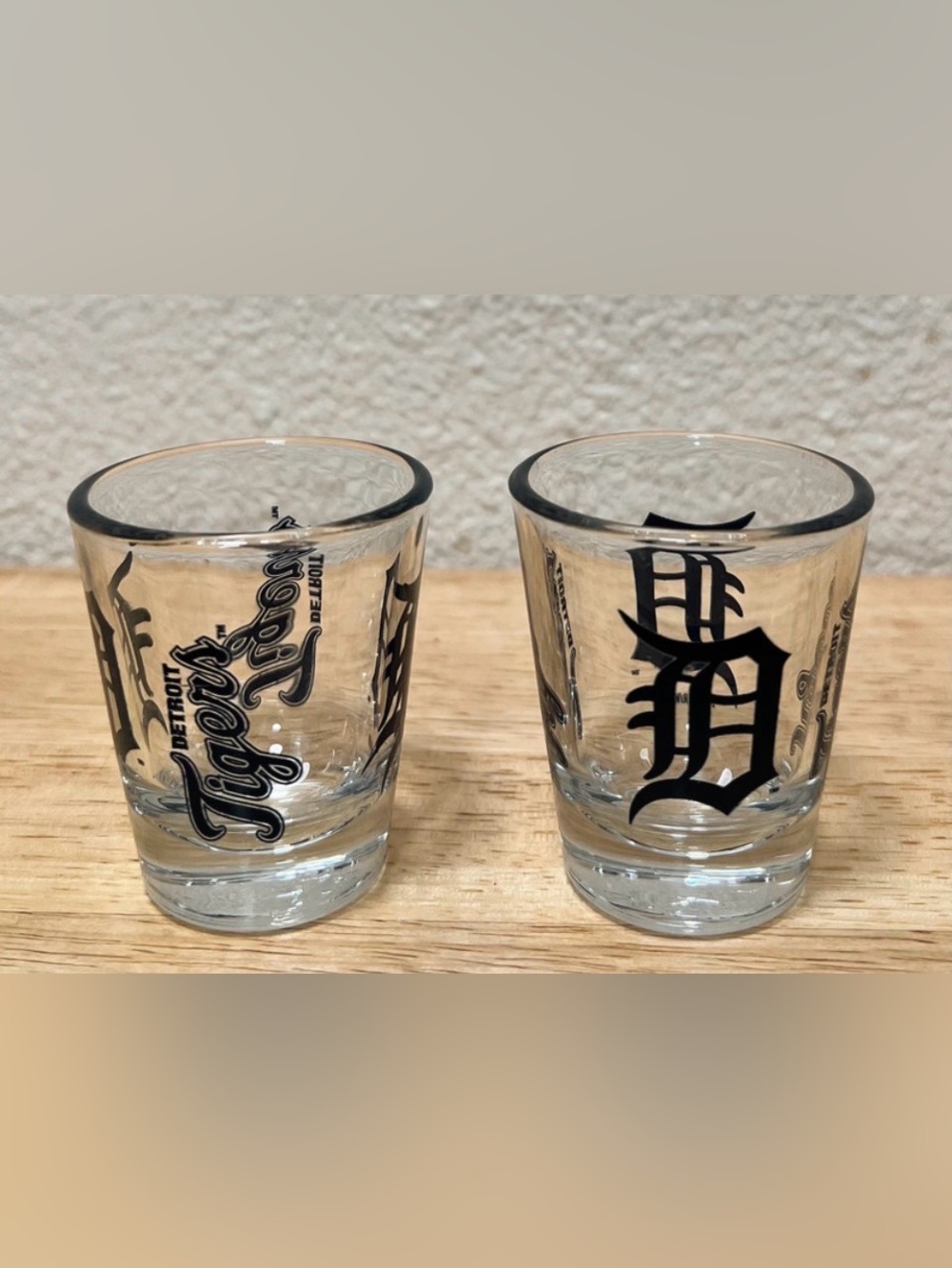 Detroit Tigers Blue Logo Shot Glasses - Set of 2